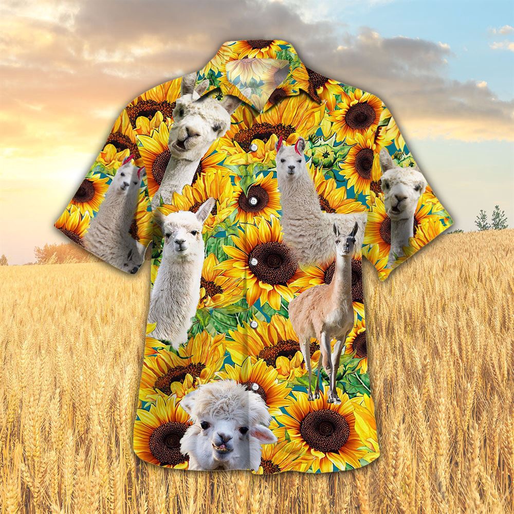 Farm Hawaiian Shirt Sunflower Llama All Printed 3D Hawaiian Shirt Animal Hawaiian Shirt 1 ozfi4j.jpg Farm Hawaiian Shirt Sunflower Llama All Printed 3D Hawaiian Shirt Animal Hawaiian Shirt 1 ozfi4j.jpg