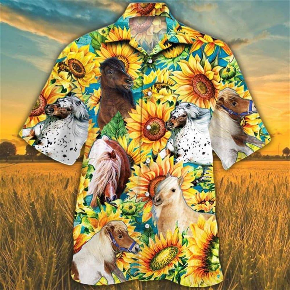 Farm Hawaiian Shirt Sunflower Miniature Horse All Printed 3D Hawaiian Shirt Animal Hawaiian Shirt 1 rhj1bw.jpg Farm Hawaiian Shirt Sunflower Miniature Horse All Printed 3D Hawaiian Shirt Animal Hawaiian Shirt 1 rhj1bw.jpg