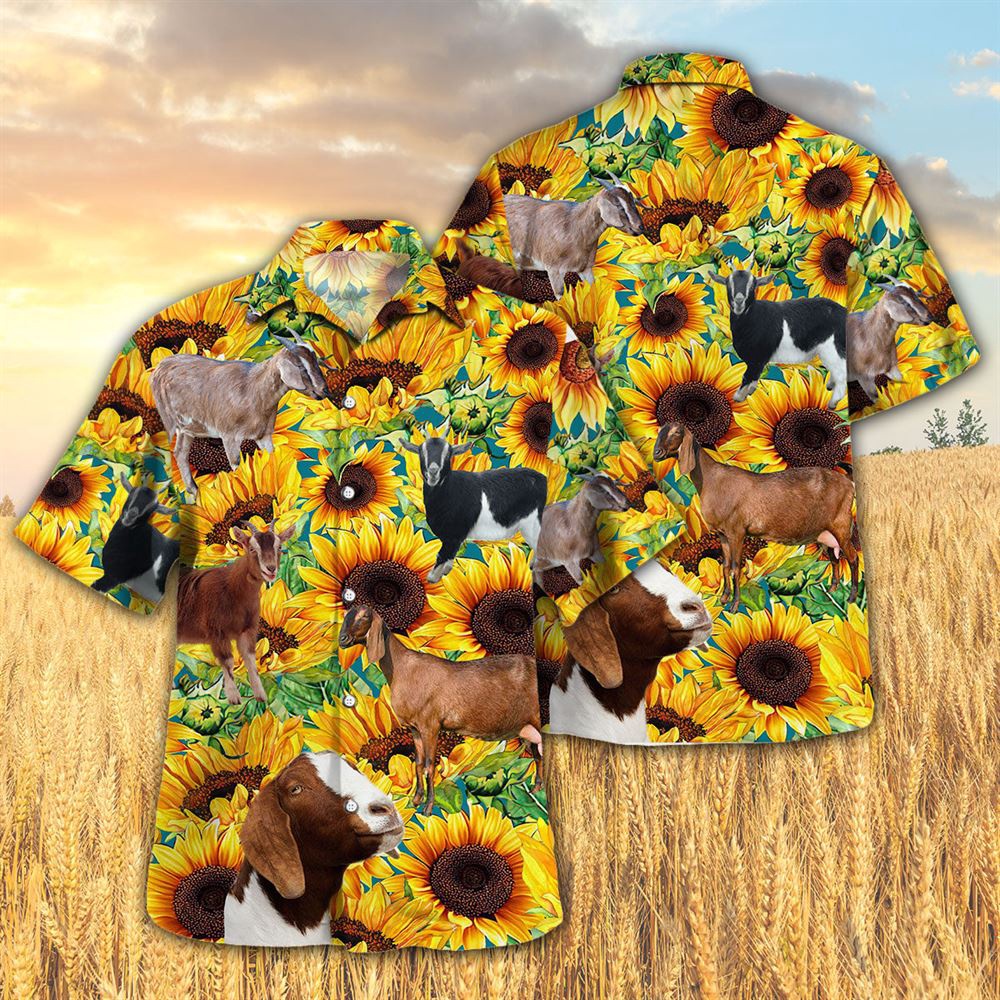 Farm Hawaiian Shirt Sunflower Nubian Goat All Printed 3D Hawaiian Shirt For Men And Women Animal Hawaiian Shirt 1 l581ee.jpg Farm Hawaiian Shirt Sunflower Nubian Goat All Printed 3D Hawaiian Shirt For Men And Women Animal Hawaiian Shirt 1 l581ee.jpg