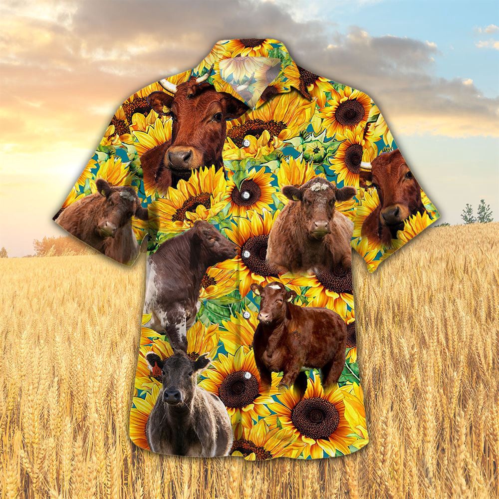 Farm Hawaiian Shirt Sunflower Shorthorn Cattle All Printed 3D Hawaiian Shirt Animal Hawaiian Shirt 1 mwu2ls.jpg Farm Hawaiian Shirt Sunflower Shorthorn Cattle All Printed 3D Hawaiian Shirt Animal Hawaiian Shirt 1 mwu2ls.jpg
