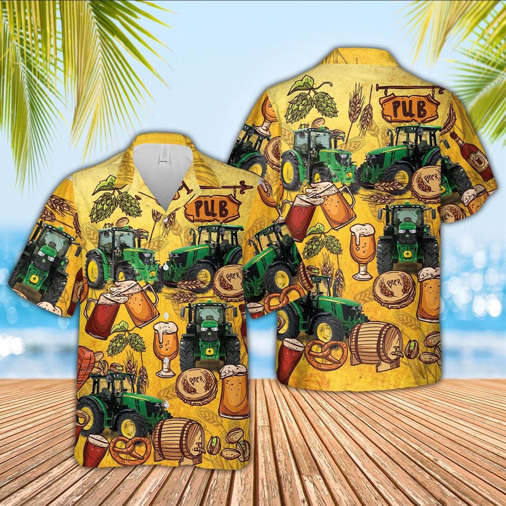 Farm Hawaiian Shirt Tractor Drink Beer Pattern 3D Hawaiian Shirt Animal Hawaiian Shirt 1 nubgrq.jpg Farm Hawaiian Shirt Tractor Drink Beer Pattern 3D Hawaiian Shirt Animal Hawaiian Shirt 1 nubgrq.jpg