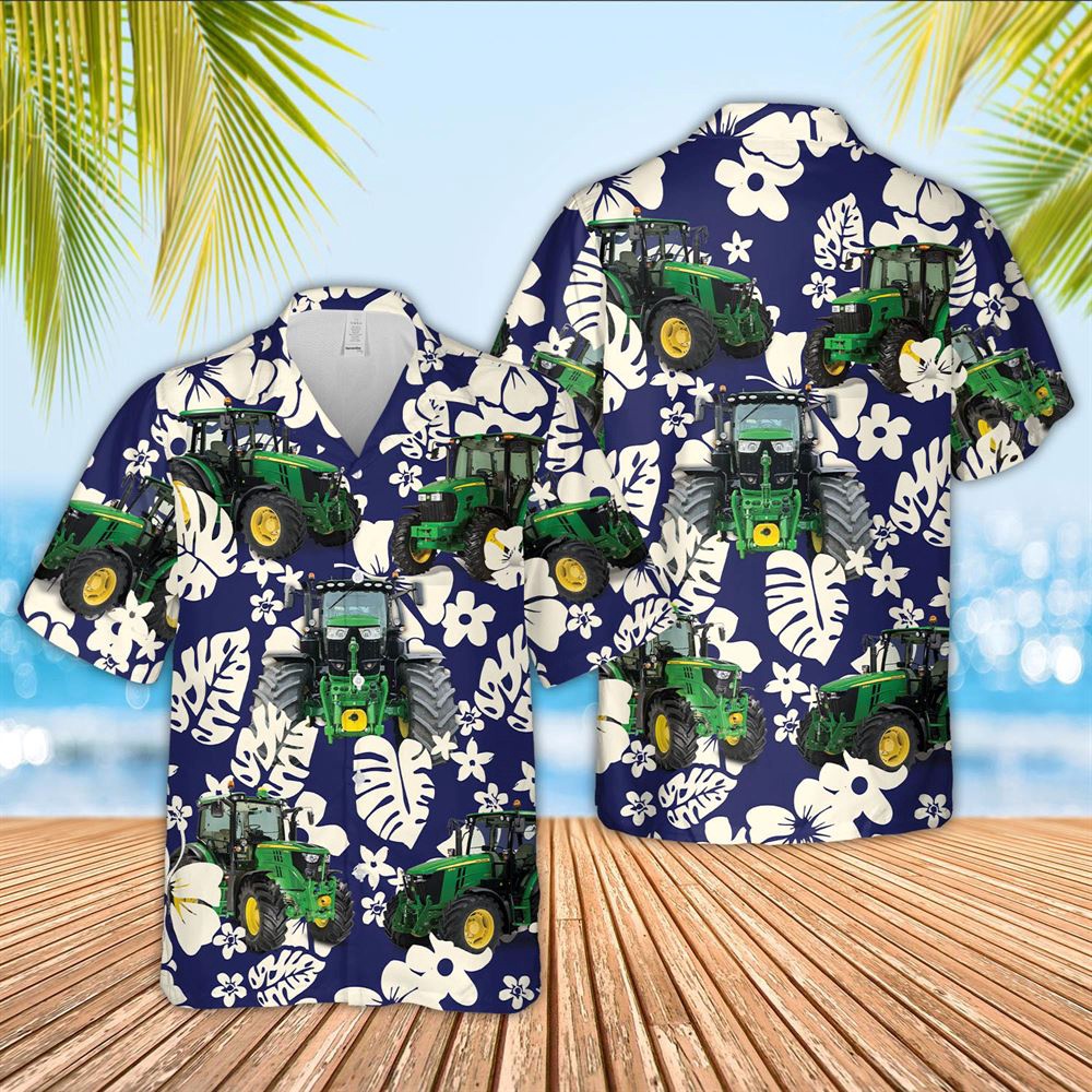 Farm Hawaiian Shirt Tractor Flower Blue Pattern 3D Hawaiian Shirt Animal Hawaiian Shirt 1 vyaici.jpg Farm Hawaiian Shirt Tractor Flower Blue Pattern 3D Hawaiian Shirt Animal Hawaiian Shirt 1 vyaici.jpg