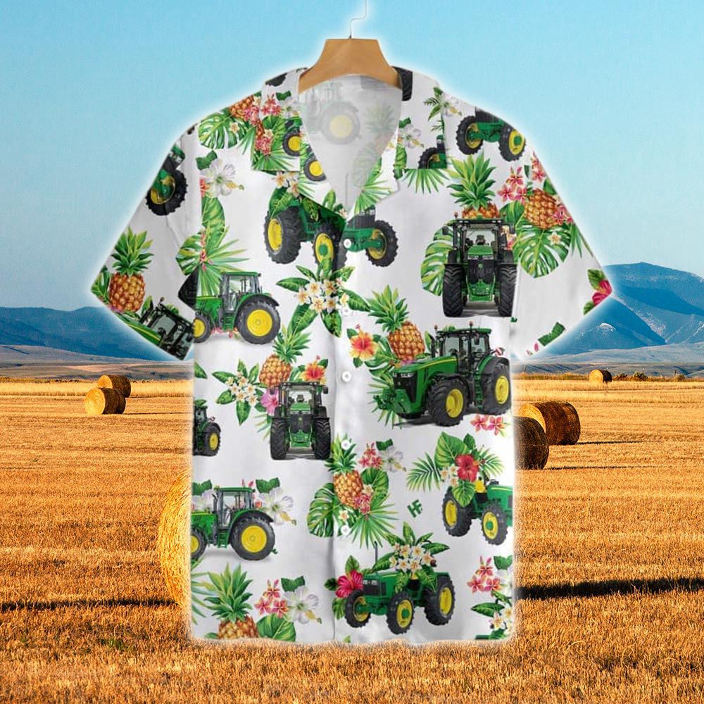 Farm Hawaiian Shirt Tractors Pineapple All Over Printed 3D Hawaiian Shirt Animal Hawaiian Shirt 1 dacuca.jpg