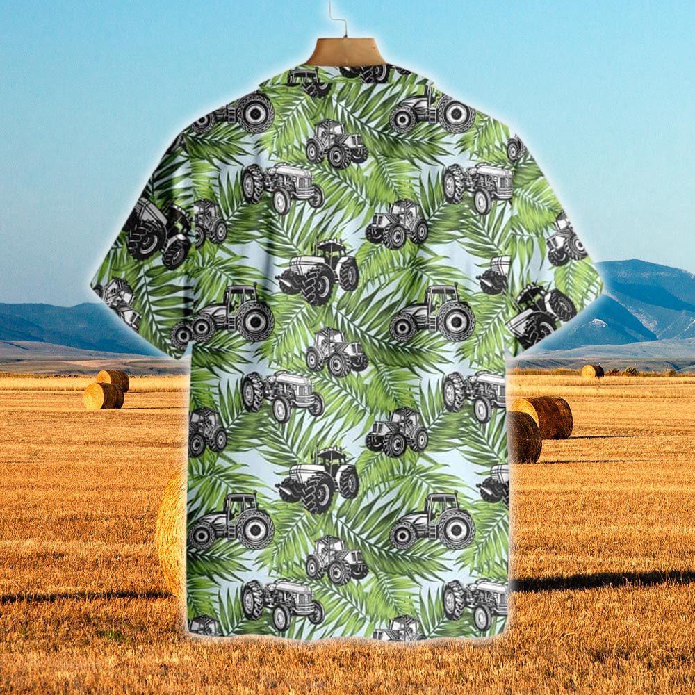 Farm Hawaiian Shirt Tractors Tropical Leaves All Over Printed 3D Hawaiian Shirt Animal Hawaiian Shirt 2 h5ryzl.jpg