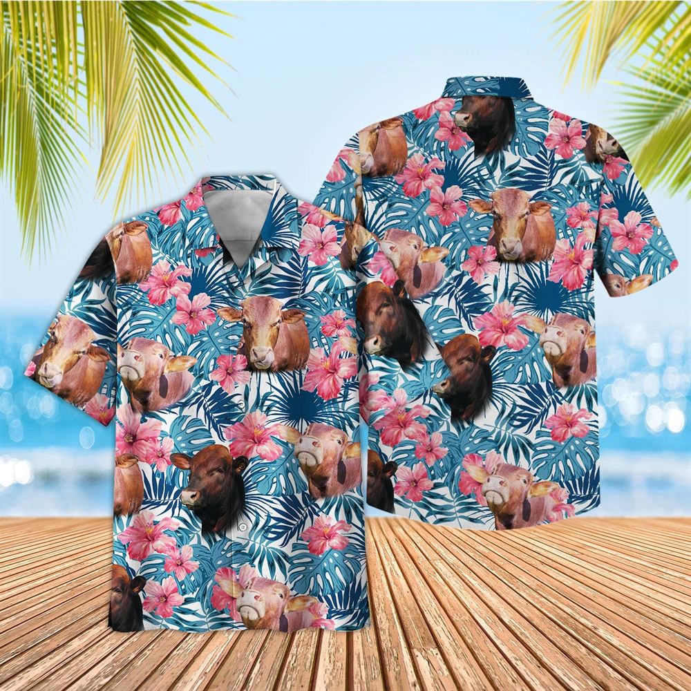 Farm Hawaiian Shirt Tropical Beefmaster Blue Pink Floral 3D Hawaiian Shirt Animal Hawaiian Shirt 1 awigig.jpg Farm Hawaiian Shirt Tropical Beefmaster Blue Pink Floral 3D Hawaiian Shirt Animal Hawaiian Shirt 1 awigig.jpg