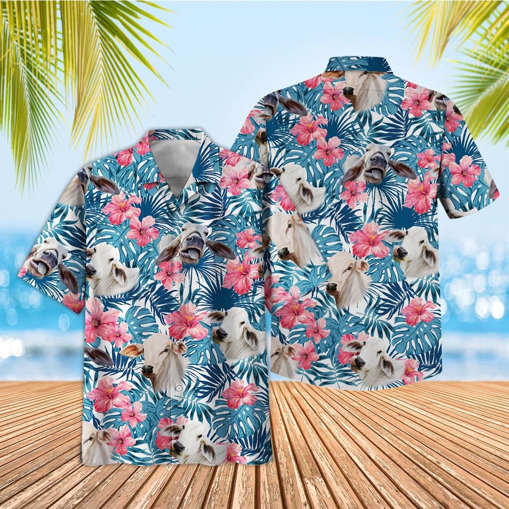 Farm Hawaiian Shirt Tropical Brahman Blue Pink Floral 3D Hawaiian Shirt Animal Hawaiian Shirt 1 aoiznw.jpg Farm Hawaiian Shirt Tropical Brahman Blue Pink Floral 3D Hawaiian Shirt Animal Hawaiian Shirt 1 aoiznw.jpg