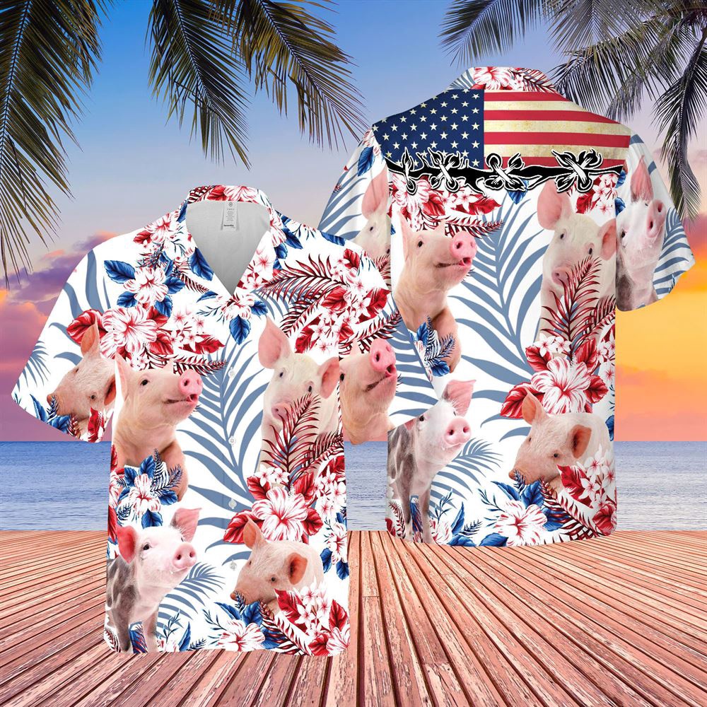 Farm Hawaiian Shirt United States Flag Hawaiian Theme For Pig Lovers All 3D Printed Hawaiian Shirt Animal Hawaiian Shirt 1 ho6dlg.jpg