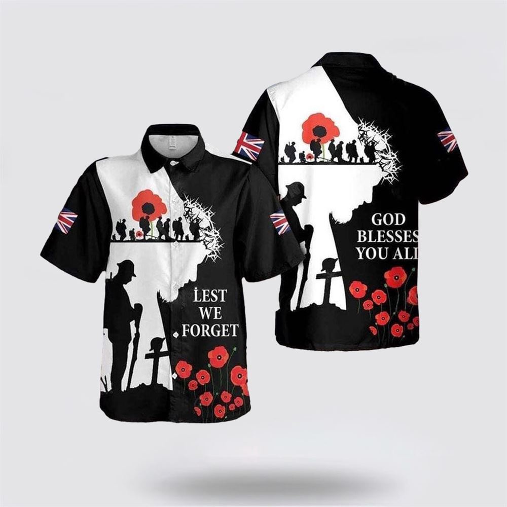 God Blessed You All Veteran Lest We Forget Black And White Christian Hawaiian Shirt Religious Hawaiian Shirt Christian Aloha Shirt Christian Gift 1 n5rdwd.jpg