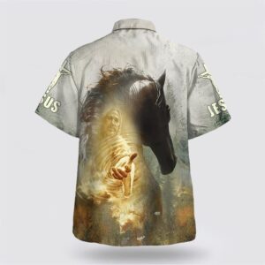 Christian Hawaiian Shirt, Horse And Jesus…