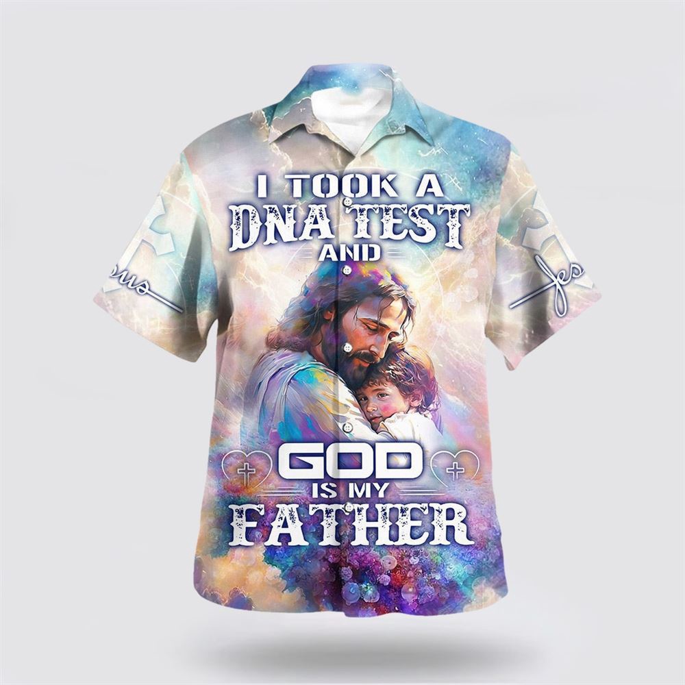 I Took A Dna Test And God Is My Father Hawaiian Shirt Jesus Holding Child Hawaiian Shirt Christian Hawaiian Shirt Religious Aloha Shirt 1 s2gizo.jpg