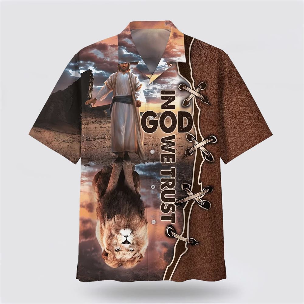 In God We Trust Jesus And Lion Hawaiian Shirt Christian Hawaiian Shirt Religious Aloha Shirt 1 mrqbyp.jpg