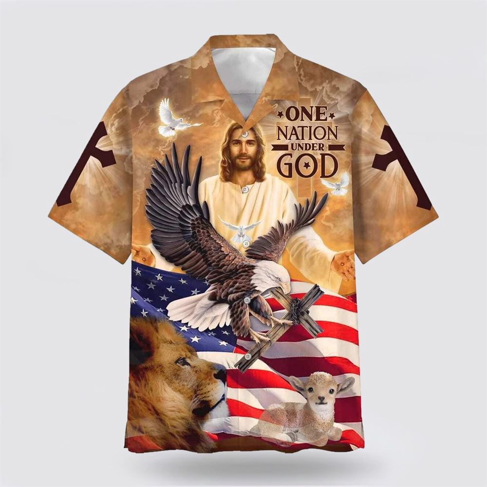 Independence Day US Flag One Nation Under God Jesus And Lion Eagle American Christian Faith Hawaiian Shirt Christian Hawaiian Shirt 1 ztcahk.jpg Independence Day US Flag One Nation Under God Jesus And Lion Eagle American Christian Faith Hawaiian Shirt Christian Hawaiian Shirt 1 ztcahk.jpg