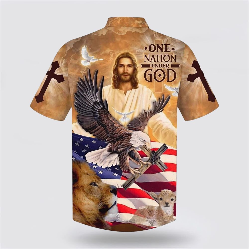 Independence Day US Flag One Nation Under God Jesus And Lion Eagle American Christian Faith Hawaiian Shirt Christian Hawaiian Shirt 2 a0dmga.jpg Independence Day US Flag One Nation Under God Jesus And Lion Eagle American Christian Faith Hawaiian Shirt Christian Hawaiian Shirt 2 a0dmga.jpg