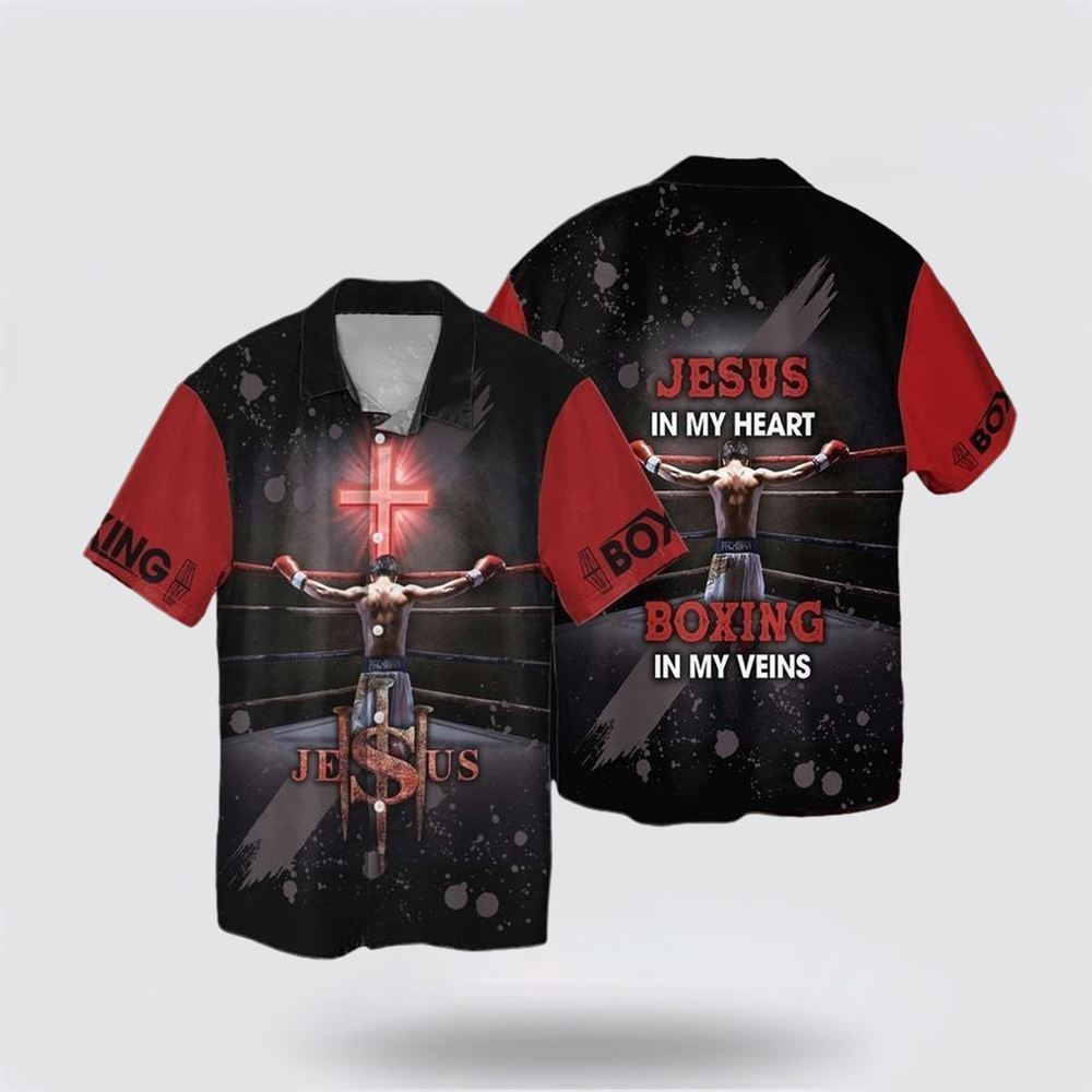 Jesus And Boxing Jesus In My Heart Boxing In My Veins Hawaiian Shirt Religious Hawaiian Shirt Christian Aloha Shirt Christian Gift 1 dt4am7.jpg