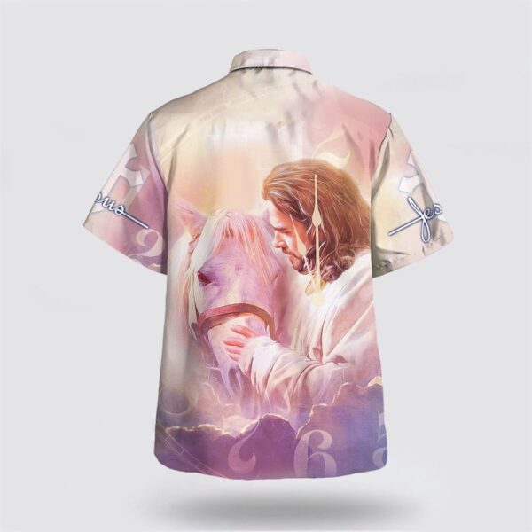 Christian Hawaiian Shirt, Jesus And Horses Hawaiian Shirt, Religion Hawaiian Shirt
