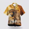 Christian Hawaiian Shirt, Jesus And Lion Hawaiian Shirt, Religion Hawaiian Shirt