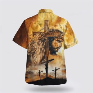 Christian Hawaiian Shirt, Jesus And Lion…