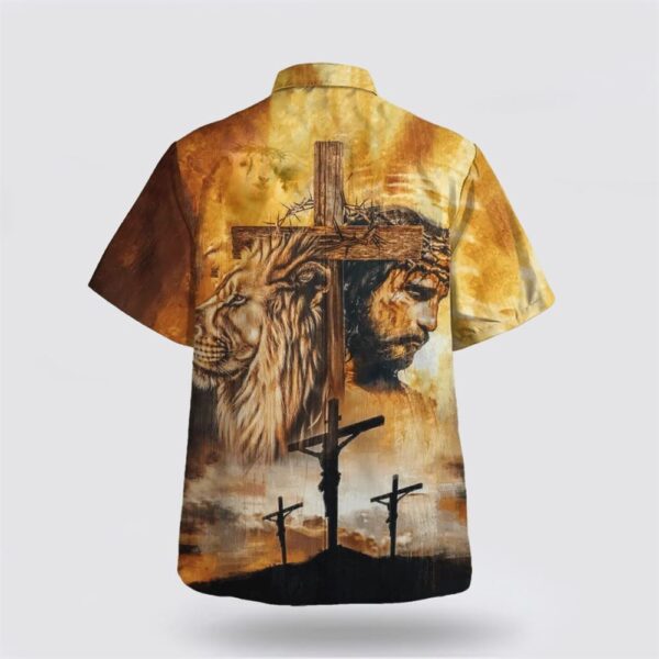 Christian Hawaiian Shirt, Jesus And Lion Hawaiian Shirts For Men, Religion Hawaiian Shirt