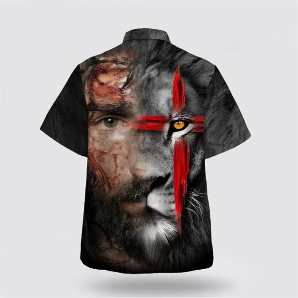 Christian Hawaiian Shirt, Jesus And Lion King Hawaiian Shirts For Men, Religion Hawaiian Shirt