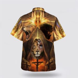 Christian Hawaiian Shirt, Jesus And Lion…