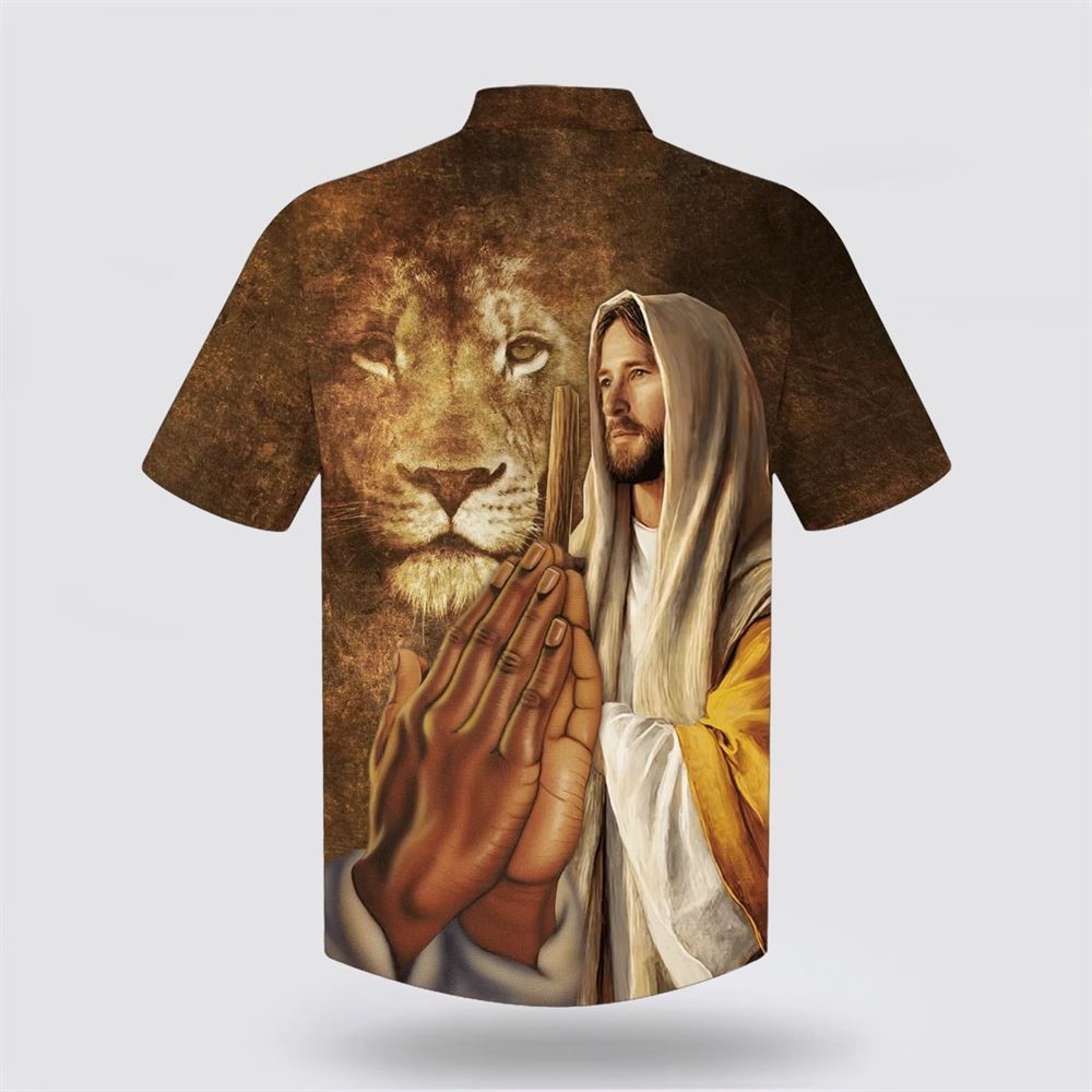 Jesus Christ Prayer Lion Hawaiian Shirt Christian Hawaiian Shirt Religious Aloha Shirt 2 kt2o8m.jpg