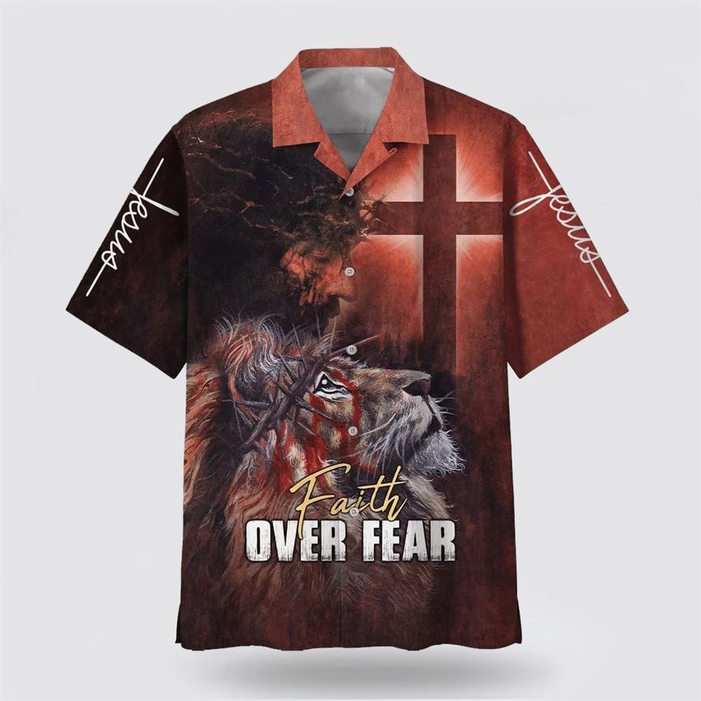 Jesus Faith Over Fear Lion Cross Hawaiian Shirt Christian Hawaiian Shirt Christian Summer Short Sleeve Shirt 1 mhw1vk.jpg Jesus Faith Over Fear Lion Cross Hawaiian Shirt Christian Hawaiian Shirt Christian Summer Short Sleeve Shirt 1 mhw1vk.jpg