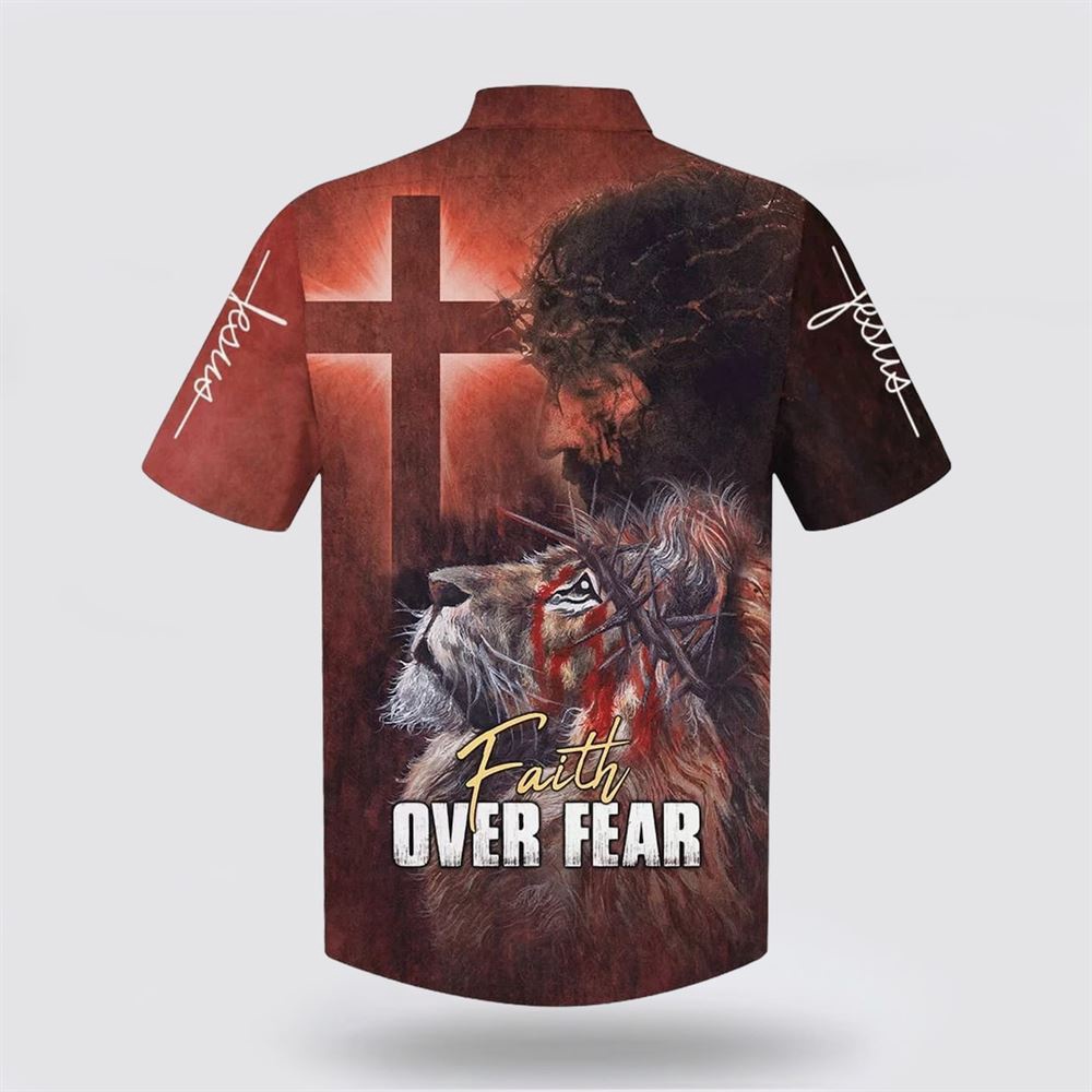 Jesus Faith Over Fear Lion Cross Hawaiian Shirt Christian Hawaiian Shirt Christian Summer Short Sleeve Shirt 2 teb8g3.jpg Jesus Faith Over Fear Lion Cross Hawaiian Shirt Christian Hawaiian Shirt Christian Summer Short Sleeve Shirt 2 teb8g3.jpg