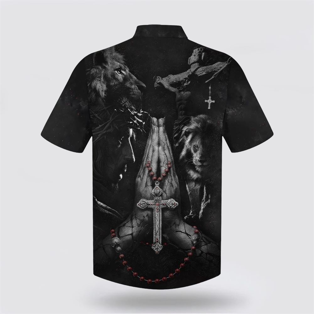 Jesus Hands Praying Lion Hawaiian Shirts Christian Hawaiian Shirt Christian Summer Short Sleeve Shirt 2 kjyizn.jpg