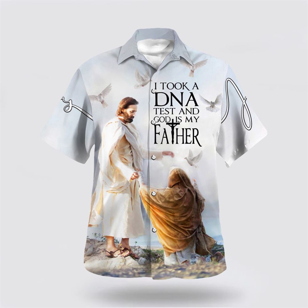 Jesus I Took A Dna Test And God Is My Father Hawaiian Shirt Christian Hawaiian Shirt Christian Summer Short Sleeve Shirt 1 xcocvr.jpg