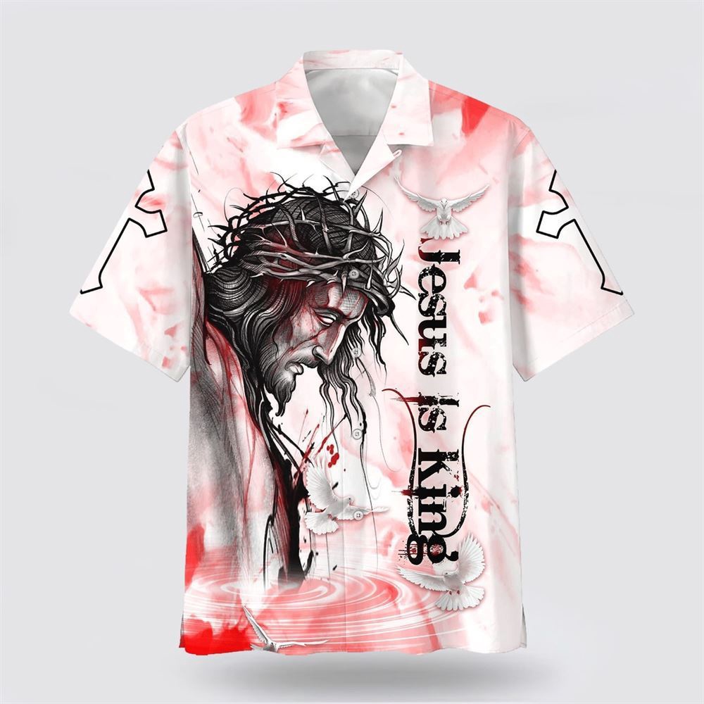 Jesus Is King Hawaiian Shirts Christian Hawaiian Shirt Christian Summer Short Sleeve Shirt 1 vcvg6p.jpg