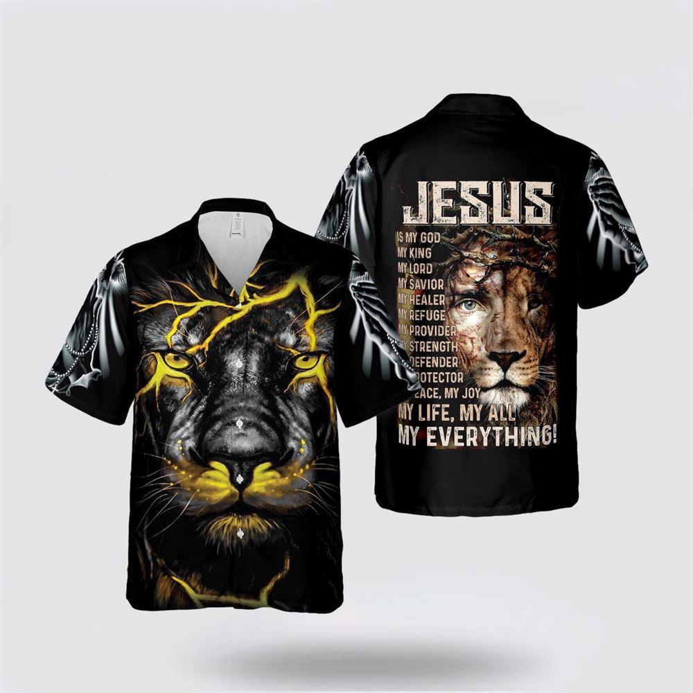 Jesus Is My God My Everything Hawaiian Shirt Religious Hawaiian Shirt Christian Aloha Shirt Christian Gift 1 mzbub6.jpg