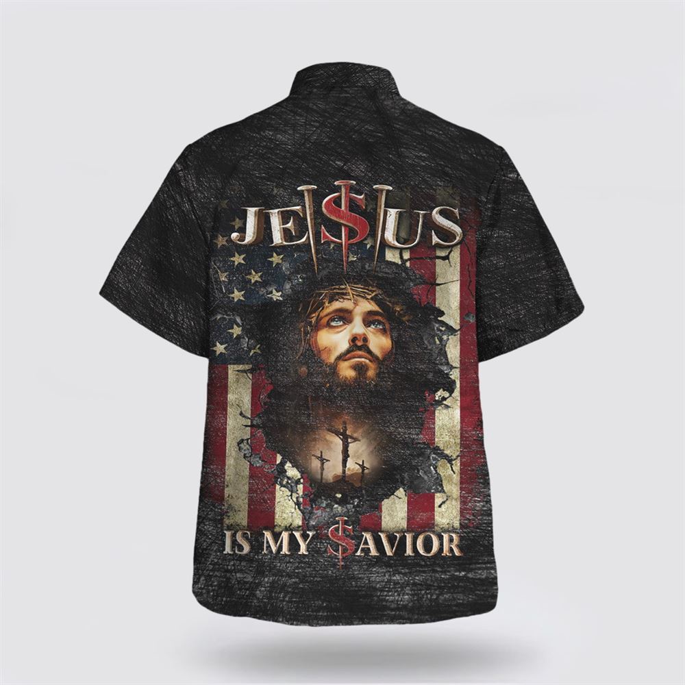 Jesus Is My Savior American Hawaiian Shirt Christian Hawaiian Shirt Christian Summer Short Sleeve Shirt 2 co24rs.jpg