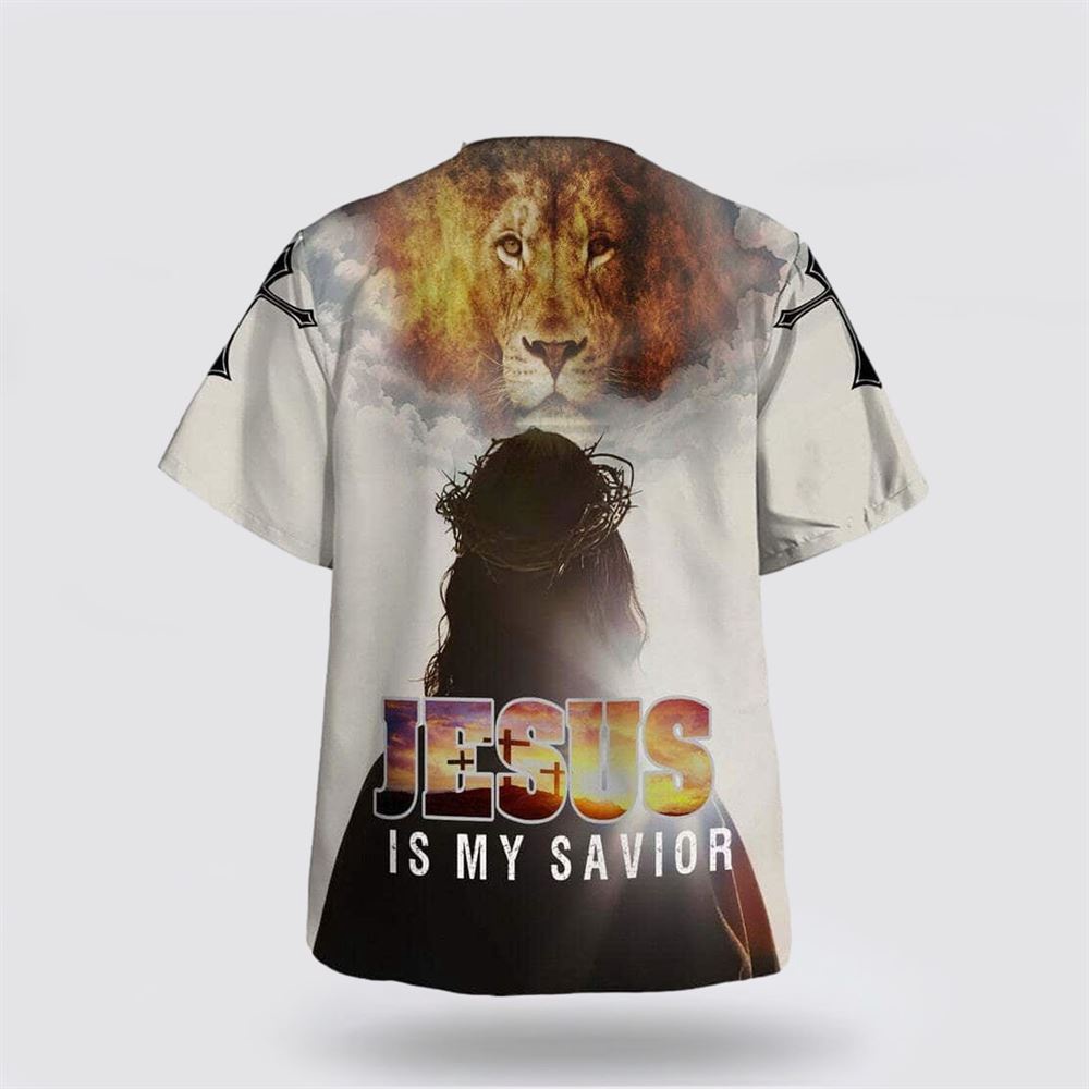 Jesus Is My Savior Jesus And The King Lion Christian Hawaiian Shirt Christian Hawaiian Shirt Christian Summer Short Sleeve Shirt 2 rrm0dp.jpg