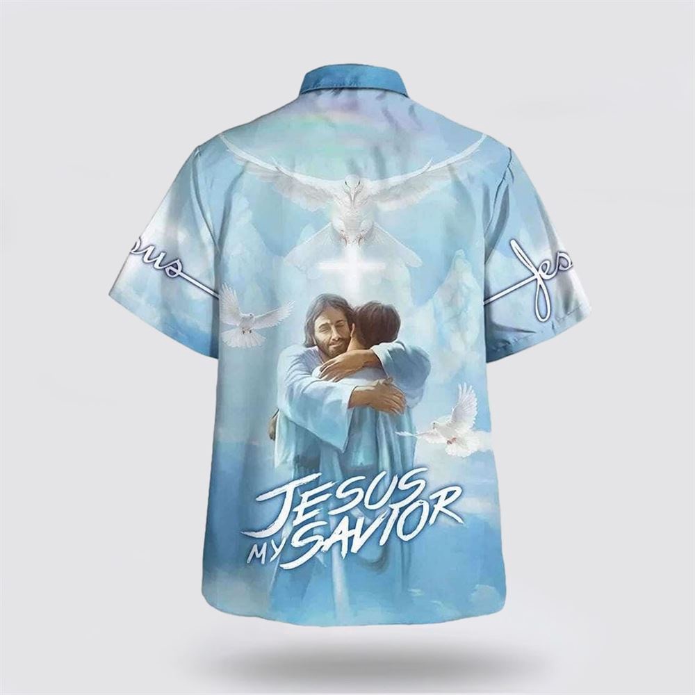 Jesus Is My Savior Jesus Hugging Hawaiian Shirt Christian Hawaiian Shirt Christian Summer Short Sleeve Shirt 2 rkphvv.jpg