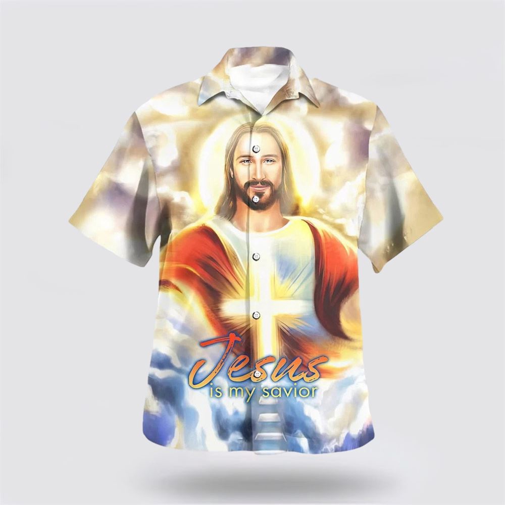 Jesus Is My Savior Jesus Smile Hawaiian Shirts Christian Hawaiian Shirt Christian Summer Short Sleeve Shirt 1 do0mns.jpg