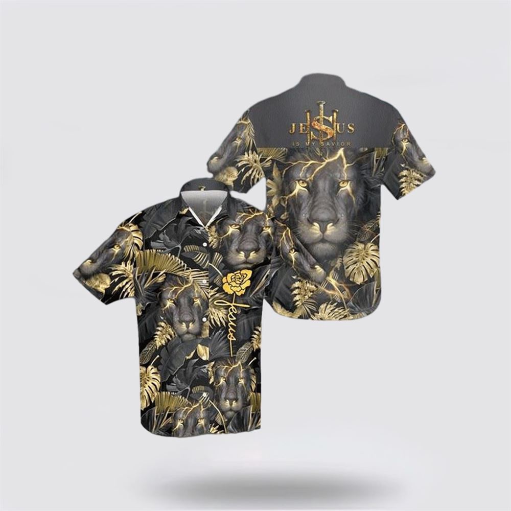 Jesus Is My Savior Three Nails Black Lion Hawaiian Shirt Religious Hawaiian Shirt Christian Aloha Shirt Christian Gift 1 mbfnxx.jpg