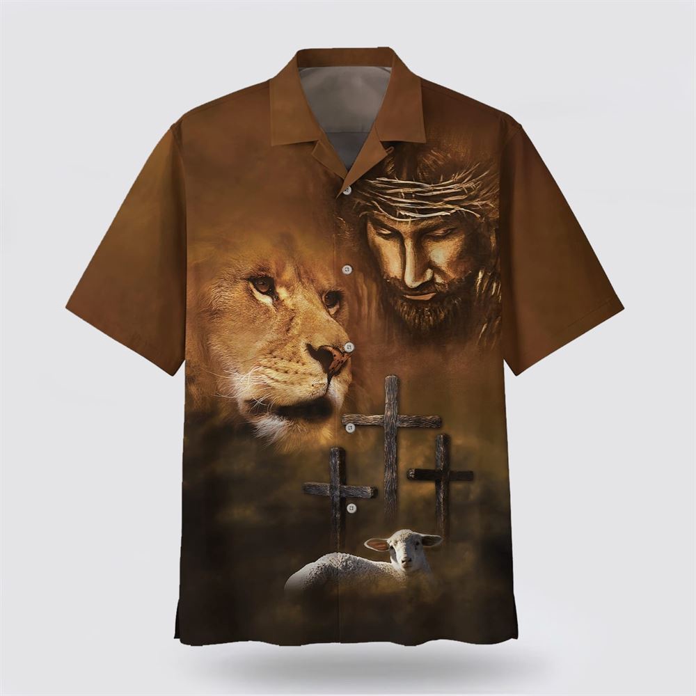 Jesus Lion And The Lamb Three Cross Hawaiian Shirts Christian Hawaiian Shirt Christian Summer Short Sleeve Shirt 1 ezgpfv.jpg Jesus Lion And The Lamb Three Cross Hawaiian Shirts Christian Hawaiian Shirt Christian Summer Short Sleeve Shirt 1 ezgpfv.jpg
