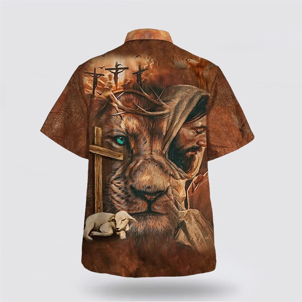 Jesus Lion Cross And The Lamb Hawaiian Shirts Christian Hawaiian Shirt Christian Summer Short Sleeve Shirt 2 jmrln6.jpg