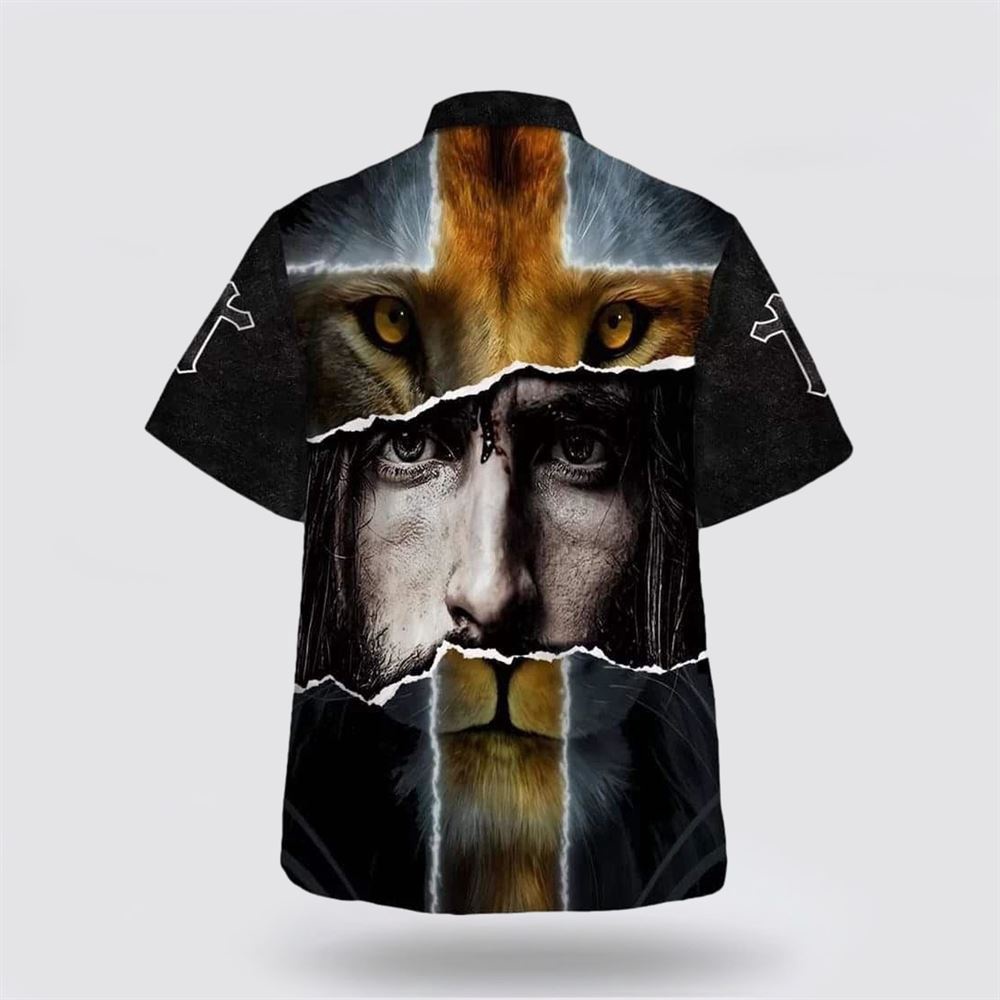 Jesus Lion Cross Christian Faith For Friend Christian Hawaiian Shirt Christian Summer Short Sleeve Shirt 2 fwoft6.jpg