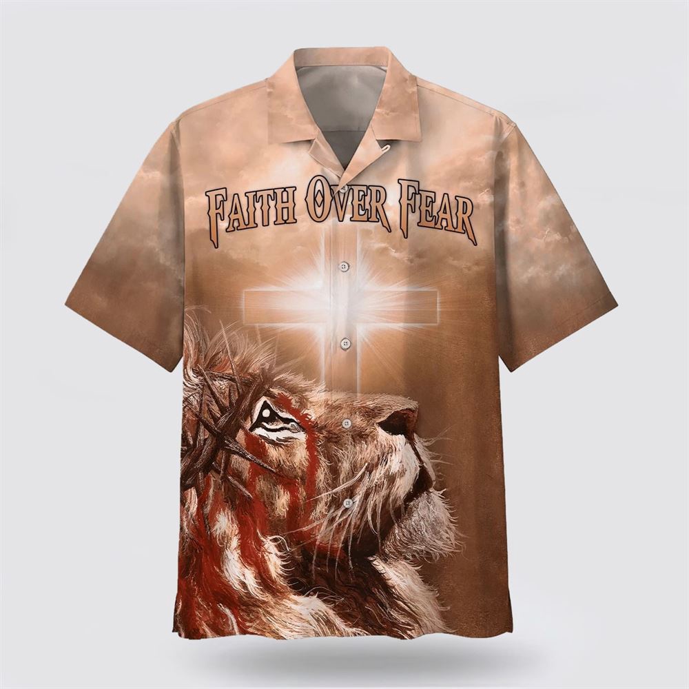 Jesus Lion Cross Flag Faith Over Fear Hawaiian Shirt Christian Hawaiian Shirt Christian Summer Short Sleeve Shirt 1 tsd9hh.jpg