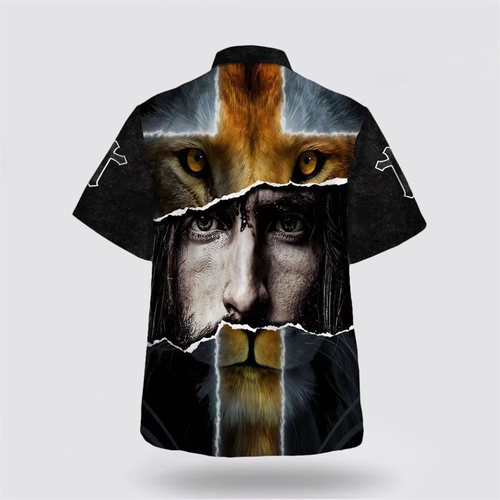 Jesus Lion Cross For Men Hawaiian Shirts Christian Hawaiian Shirt Christian Summer Short Sleeve Shirt 2 rkkrtm.jpg Jesus Lion Cross For Men Hawaiian Shirts Christian Hawaiian Shirt Christian Summer Short Sleeve Shirt 2 rkkrtm.jpg