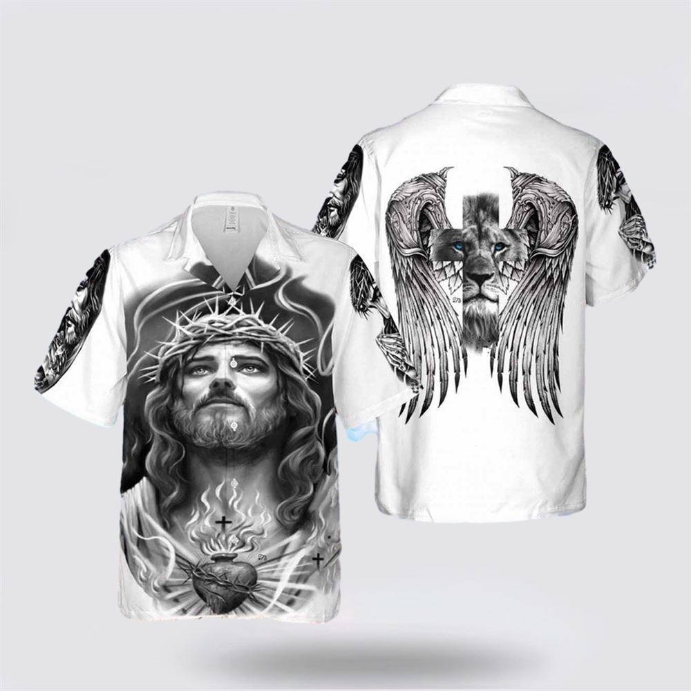 Jesus Lion Heart Wings Hawaiian Shirt Religious Hawaiian Shirt Christian Aloha Shirt Christian Gift 1 opcztj.jpg