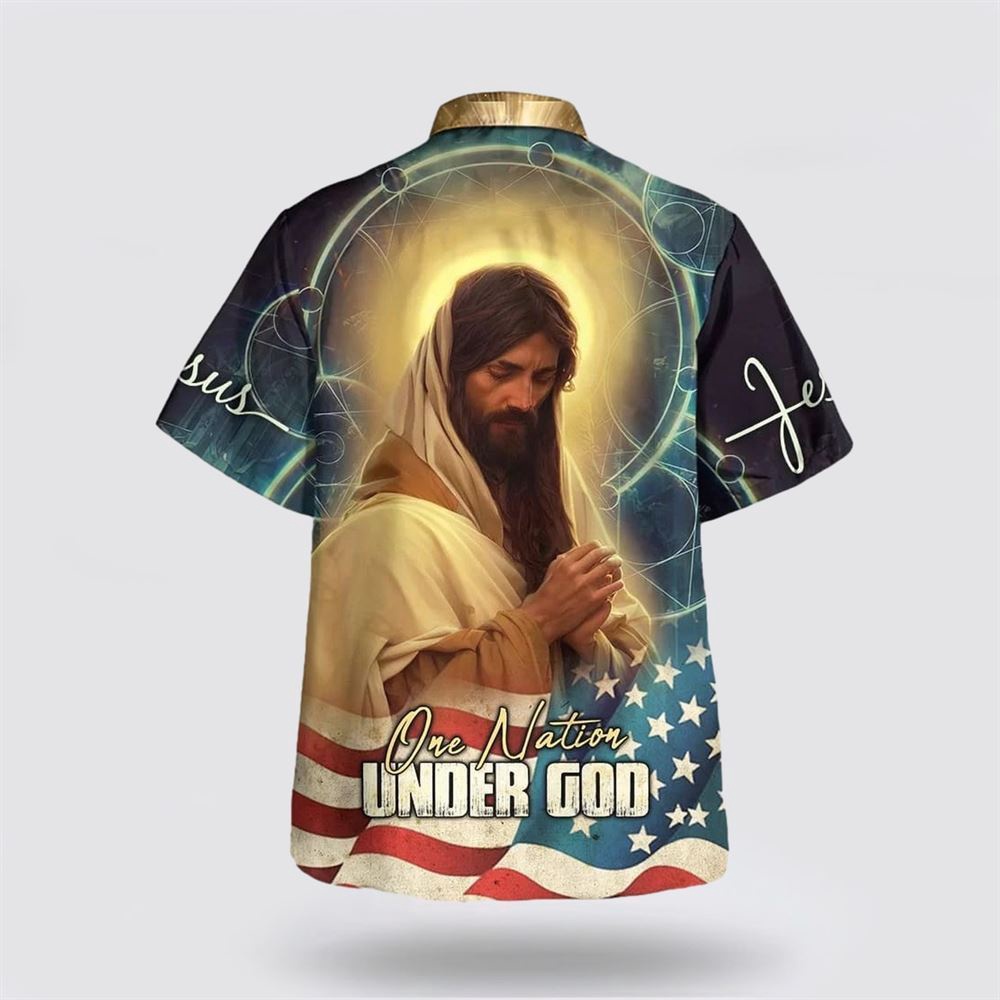 Jesus Pray One Nation Under God Hawaiian Shirts Christian Hawaiian Shirt Christian Summer Short Sleeve Shirt 2 kdhdph.jpg
