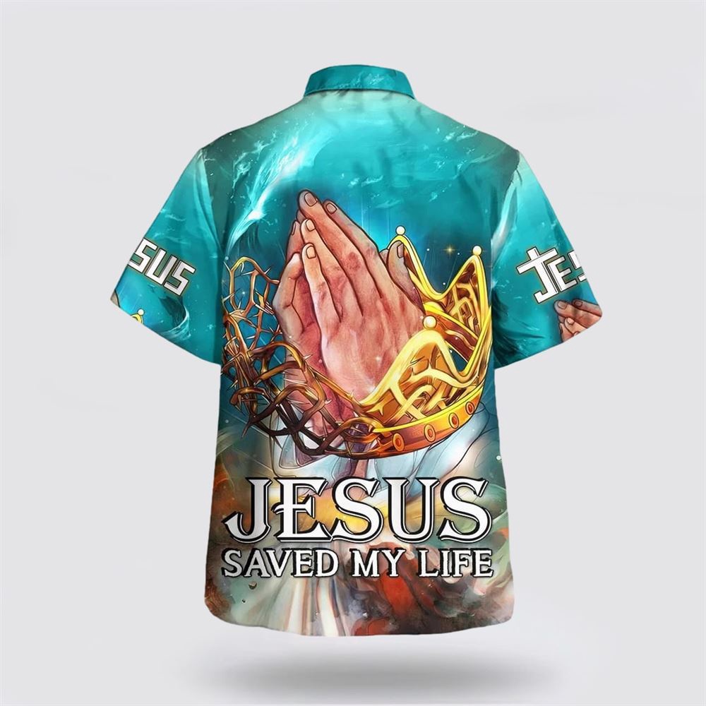 Jesus Saved My Life Hawaiian Shirt Hand Praying Hawaiian Shirts Christian Hawaiian Shirt Christian Summer Short Sleeve Shirt 2 d3hjle.jpg Jesus Saved My Life Hawaiian Shirt Hand Praying Hawaiian Shirts Christian Hawaiian Shirt Christian Summer Short Sleeve Shirt 2 d3hjle.jpg