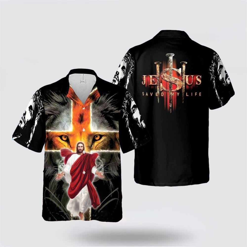 Jesus Saved My Life Lion Cross Hawaiian Shirt Religious Hawaiian Shirt Christian Aloha Shirt Christian Gift 1 rm41nz.jpg Jesus Saved My Life Lion Cross Hawaiian Shirt Religious Hawaiian Shirt Christian Aloha Shirt Christian Gift 1 rm41nz.jpg