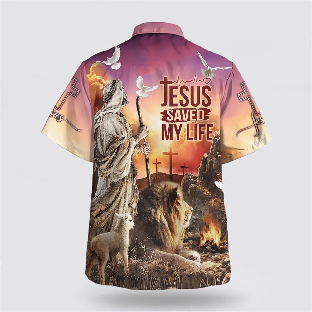 Jesus Saved My Life With The Lamb And Lion Hawaiian Shirt Christian Hawaiian Shirt Christian Summer Short Sleeve Shirt 2 ewn1np.jpg