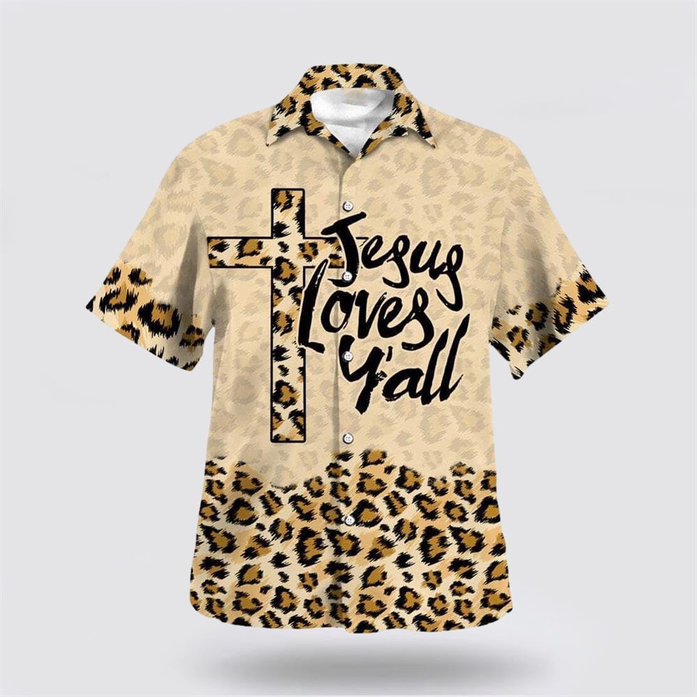 Leopard Jesus Love Y all Hawaiian Shirt Christian Hawaiian Shirt Christian Summer Short Sleeve Shirt 1 jzxh06.jpg Leopard Jesus Love Y all Hawaiian Shirt Christian Hawaiian Shirt Christian Summer Short Sleeve Shirt 1 jzxh06.jpg