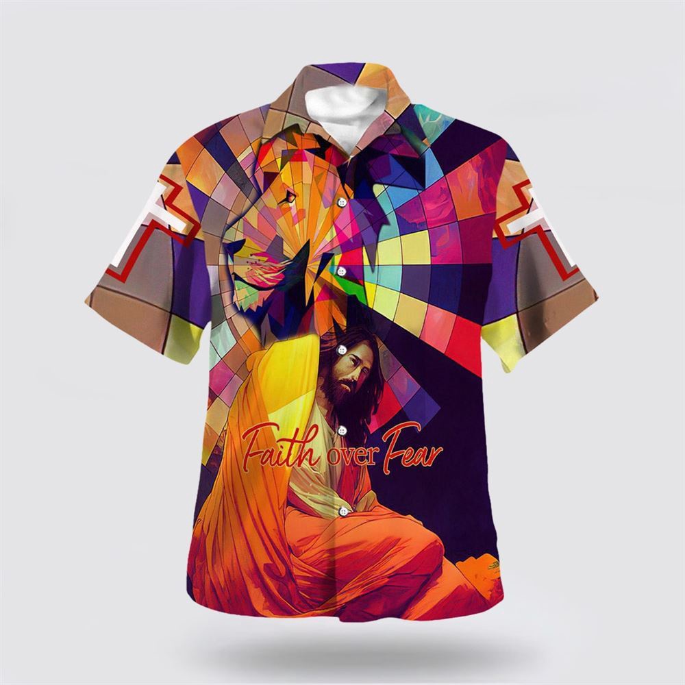 Lion Jesus Faith Over Fear Hawaiian Shirts Christian Hawaiian Shirt Christian Summer Short Sleeve Shirt 1 fqtvdc.jpg Lion Jesus Faith Over Fear Hawaiian Shirts Christian Hawaiian Shirt Christian Summer Short Sleeve Shirt 1 fqtvdc.jpg