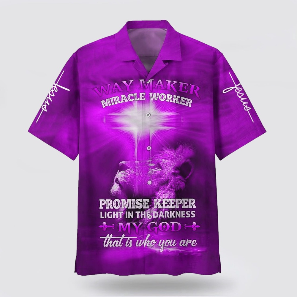 Lion Way Maker Miracle Worker Promise Keeper Light In The Darkness My God That Is Who You Are Jesus Hawaiian Shirt Christian Hawaiian Shirt 1 dl4hoo.jpg