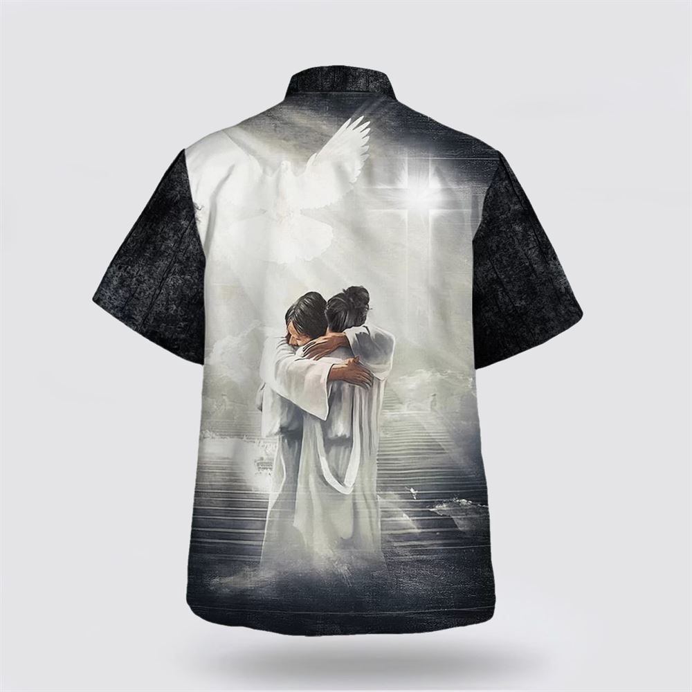 Man Hugging Jesus In Heaven Hawaiian Shirts Christian Hawaiian Shirt Christian Summer Short Sleeve Shirt 2 lkb6ha.jpg